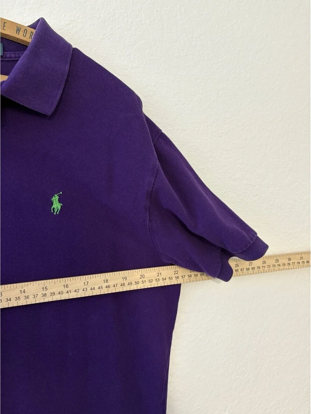 Polo Ralph Lauren Purple Green 100% cotton short sleeve men’s Size Large